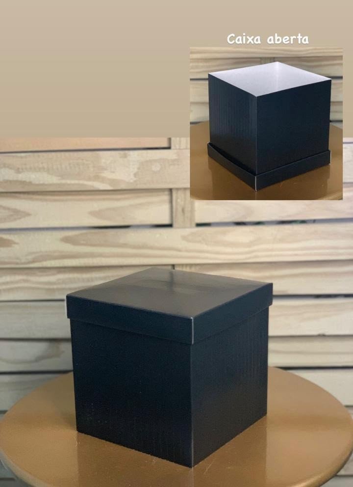 CX CUBO C/RELEVO PRETO M 
