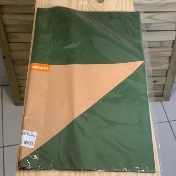 POLI DUPLA FACE PAPER LOOK 68CMX65CM 25FLS VERD/NATUR 33207