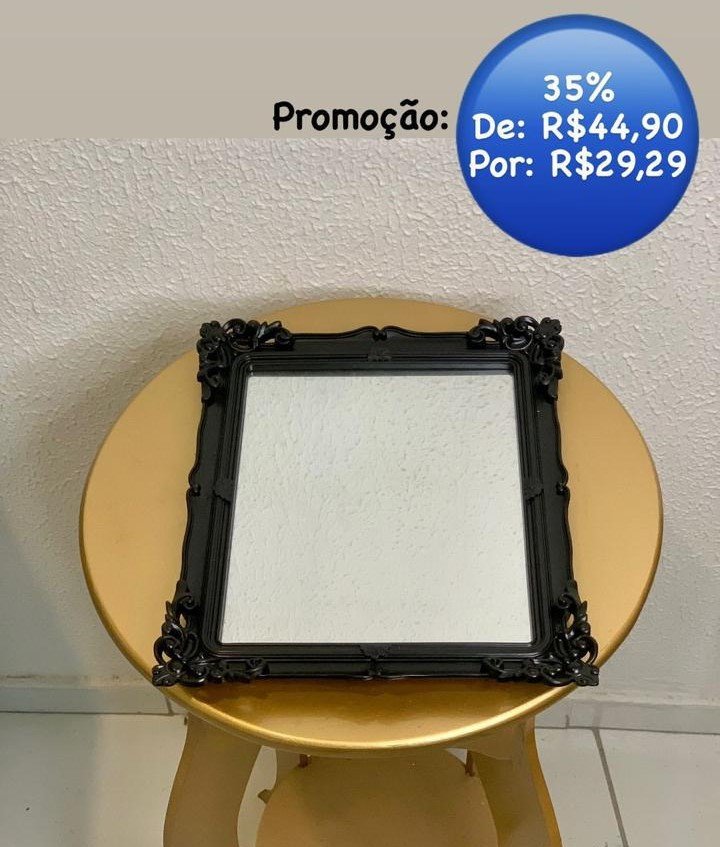 4454 ESPELHO PRETO 20X25CM 644546