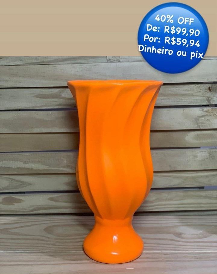 VASO ASPIRAL G LARANJA NEON 33CM 151278 497206