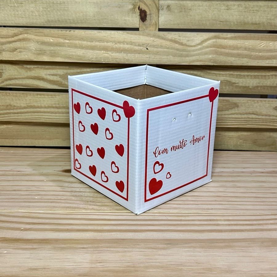 CACHEPOT QUADRADO ROMANCE 15 C/5UNI 643376