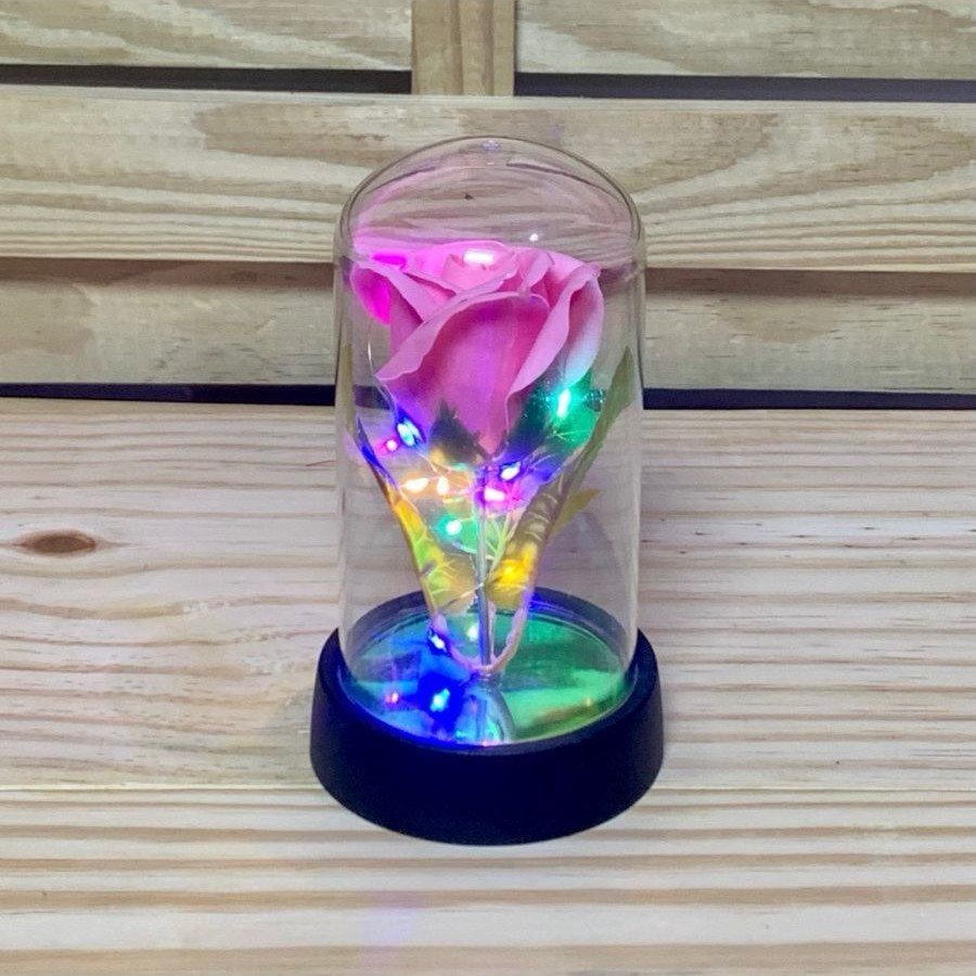OBJETO DECORATIVO DE FLOR COM LUZ LED 8,5X14,5CM SORTIDO 072925