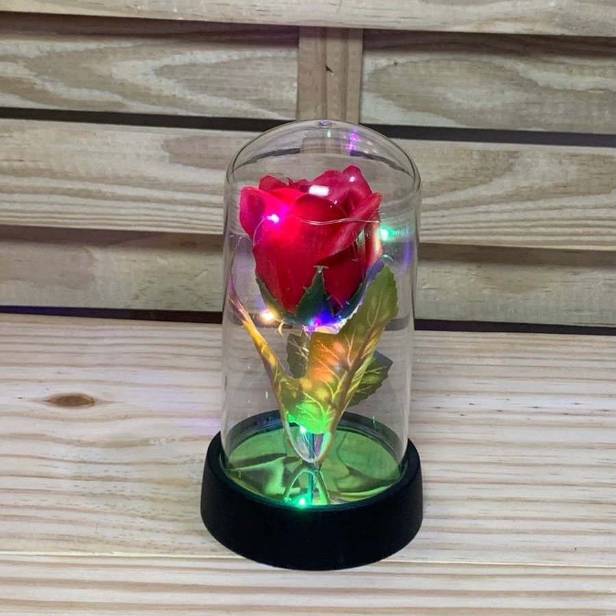 OBJETO DECORATIVO DE FLOR COM LUZ LED 8,5X14,5CM SORTIDO 072925