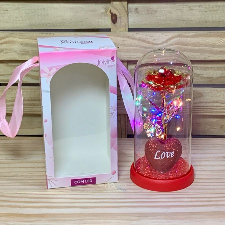 FLOR ARTIFICIAL COM LED 11X21CM 980219