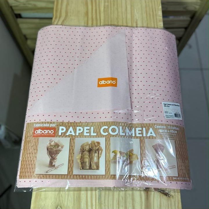 PAPEL COLMEIA LOVE 49CMX49CM 20FLS ROSA 38031