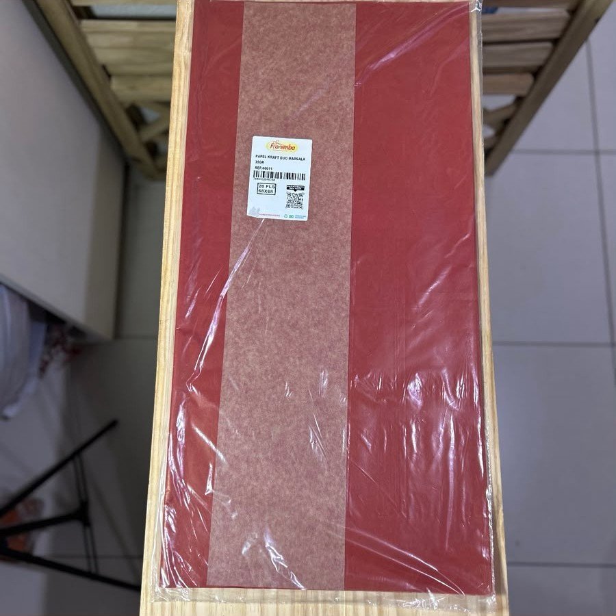 PAPEL KRAFT DUO MARSALA 20FLS 68X68 MARSALA 646780