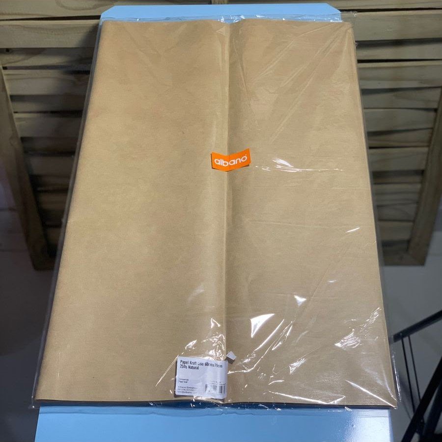 PAPEL KRAFT LISO 68CMX79CM 25FLS NATURAL 28156