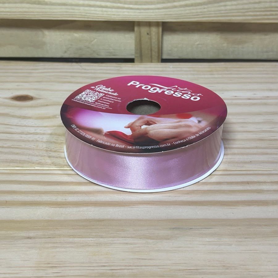FITA CETIM SIMPLES CF007 30 MM COR 2101 ROSA MAGNOLIA ROL 50 METROS 096453