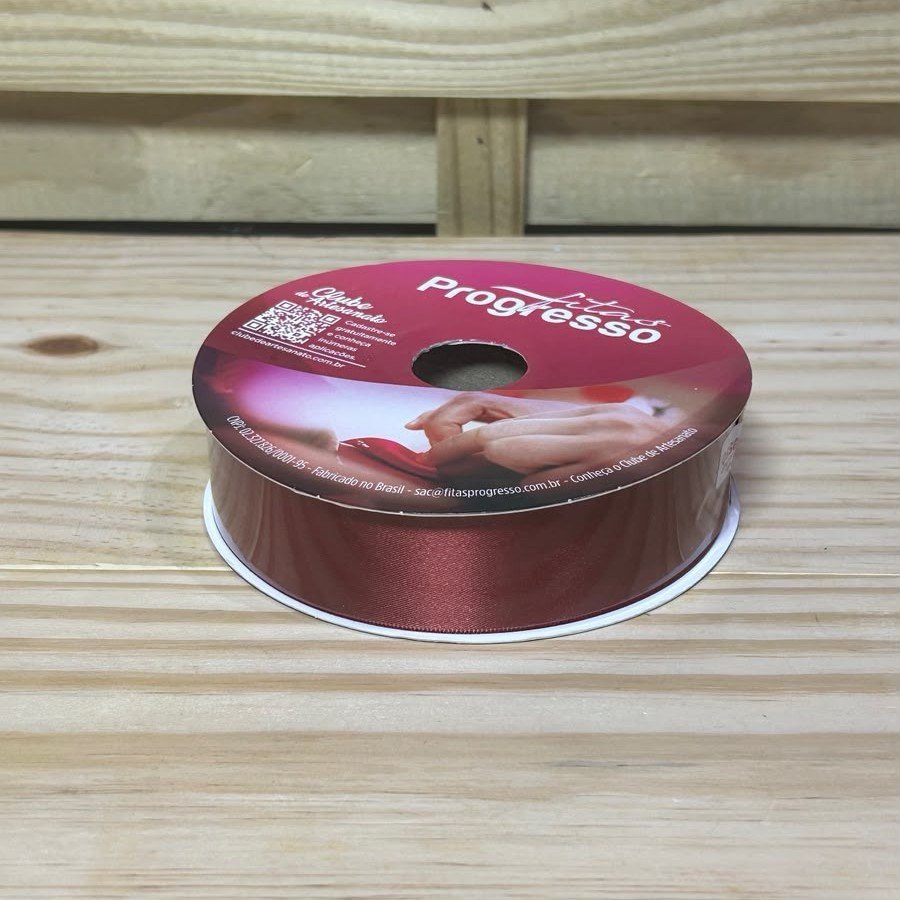 FITA CETIM SIMPLES CF007 30 MM COR 1377 BORDO ROL 50 METROS 097160