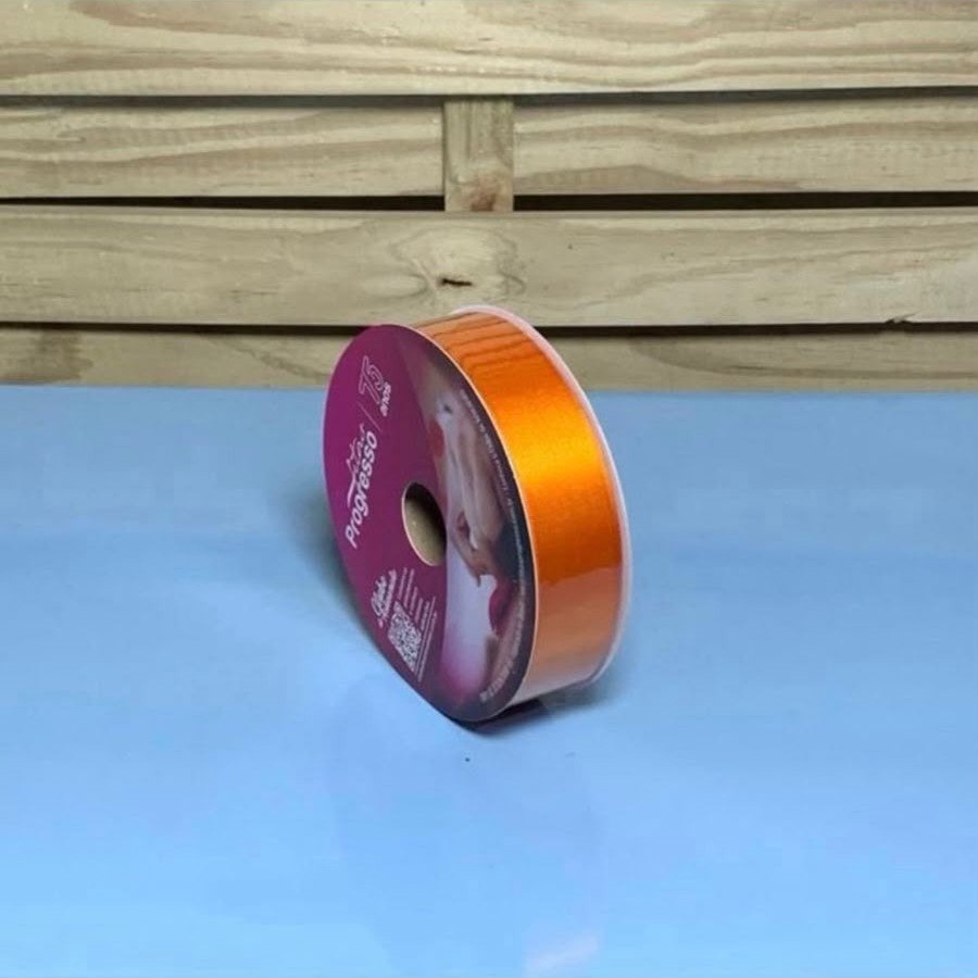 FITA CETIM SIMPLES CF007 30MM COR 066 LARANJA ROL 50 METROS 846795