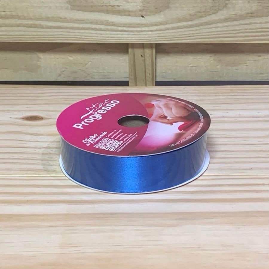 FITA CETIM SIMPLES CF007 30 MM COR 214 AZUL ROYAL ROL 50 METROS 846931