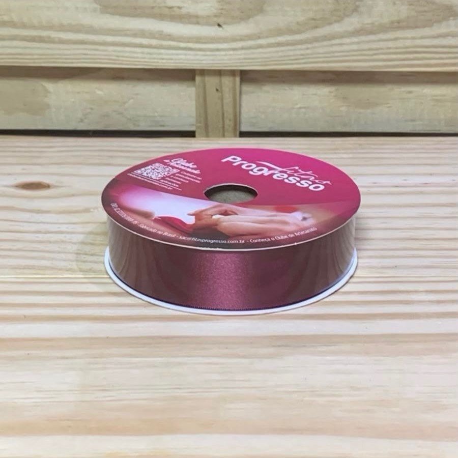 FITA CETIM SIMPLES CF007 30MM COR 1355 MARSALA ROL 50 METROS 904594