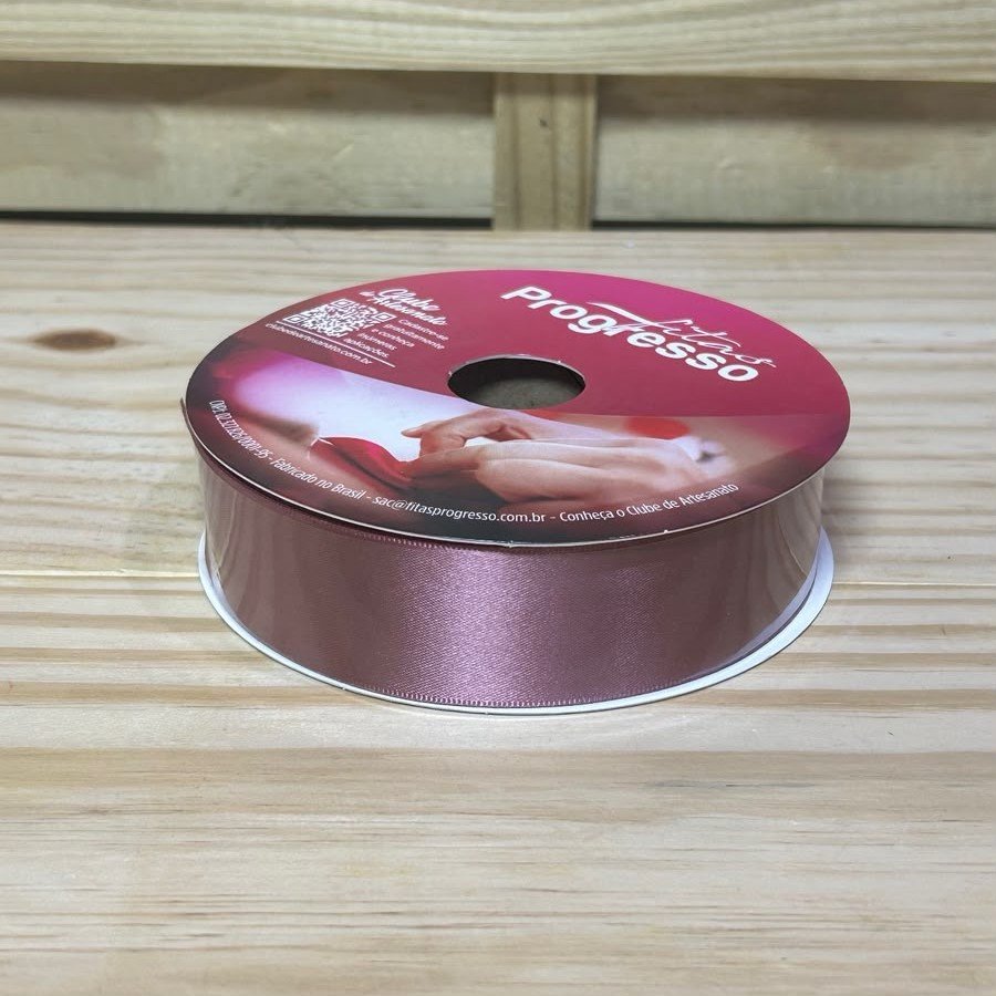 FITA CETIM SIMPLES CF007 30 MM COR 344 ROSE ROL 50 METROS 904631