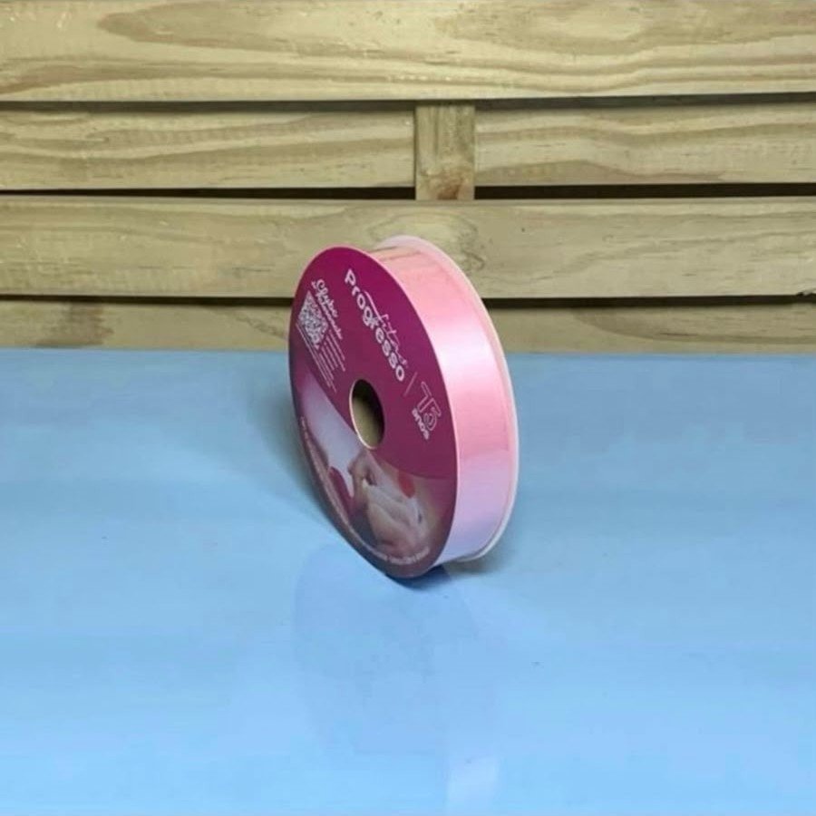 FITA CETIM SIMPLES CF005 22 MM COR 206 ROSA CLARO ROL 50 METROS 364497