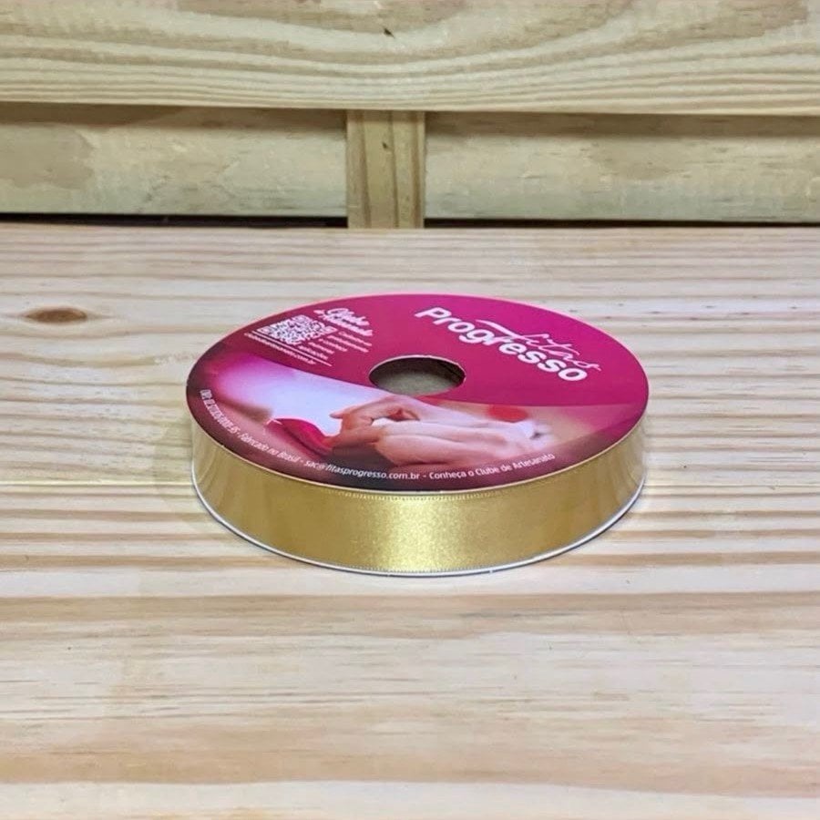FITA CETIM SIMPLES CF005 22 MM COR 228 OURO ROL 50 METROS 370337