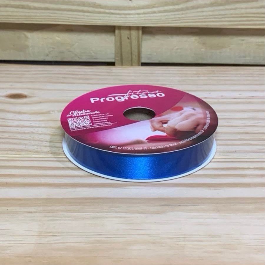 FITA CETIM SIMPLES CF005 22 MM COR 214 AZUL ROYAL ROL 50 METROS 372133