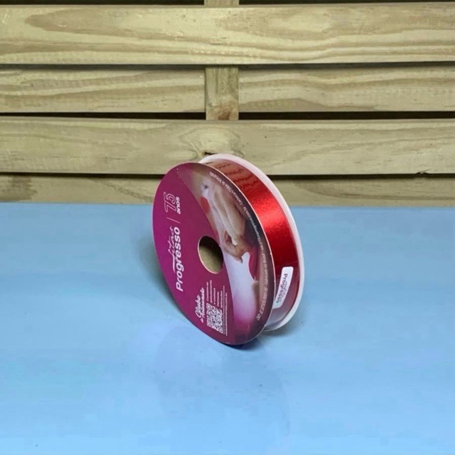 FITA CETIM SIMPLES CF005 22 MM COR 209 VERMELHO ROL 50 METROS 372867