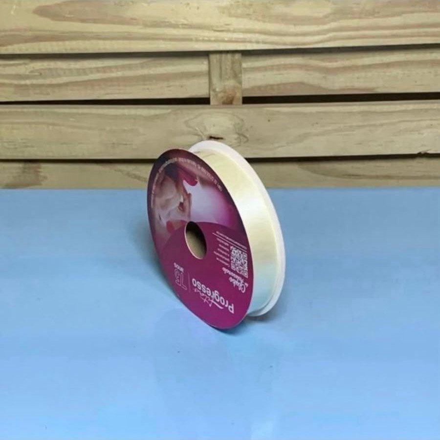 FITA CETIM SIMPLES CF005 22 MM COR 311 CHAMPAGNE ROL 50 METROS 708543