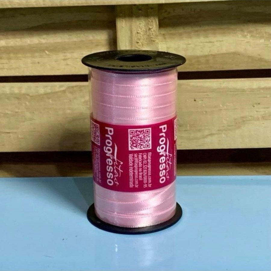 FITA CETIM SIMPLES CF001 7MM COR206 ROSA CLARO 100MET 364398