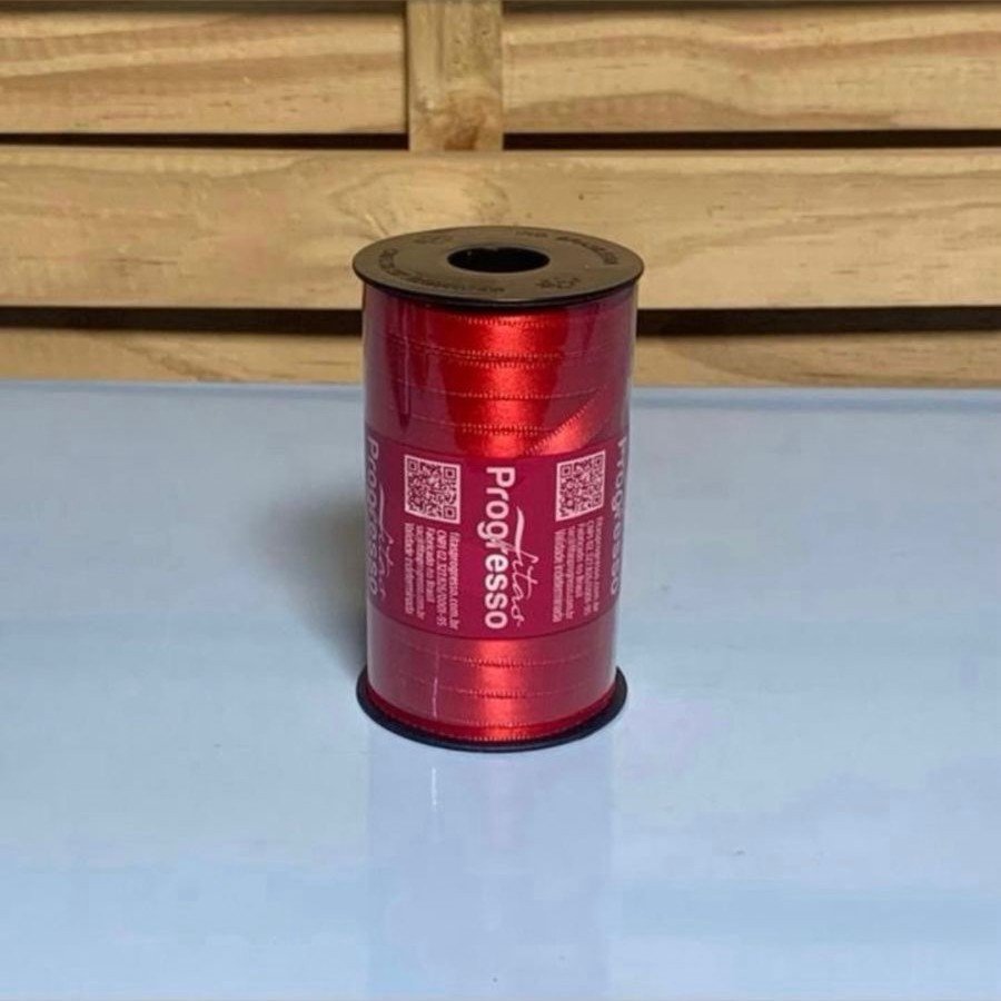FITA CETIM SIMPLES CF001 7 MM COR 209 VERMELHO 100 METROS 371181