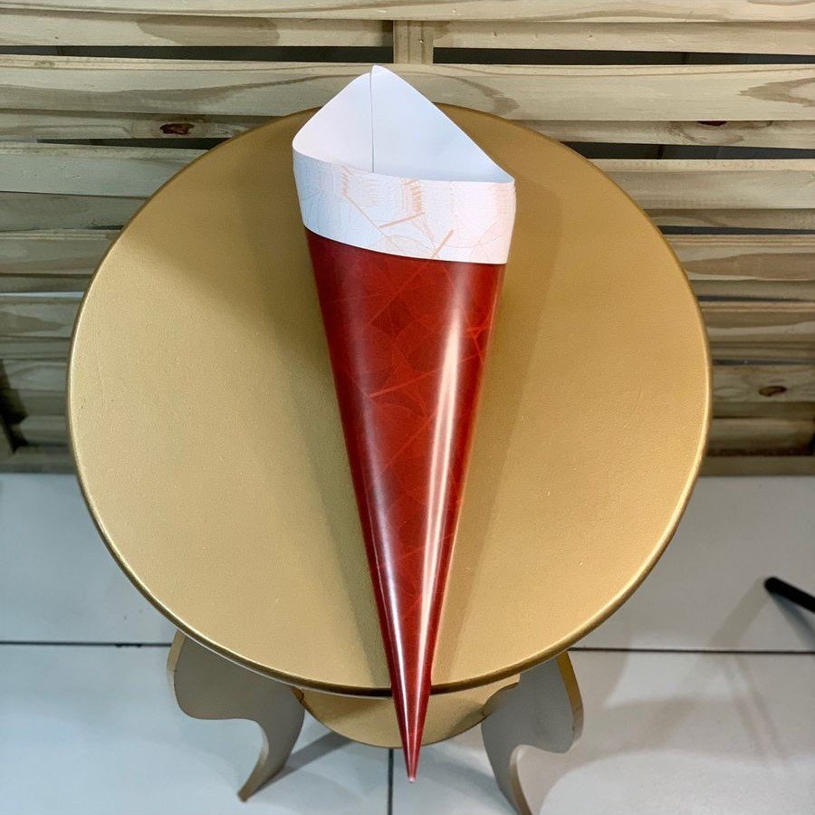 CONE BOUQUET 44CMX12,5X9CM C/10UN AYLA VERMELHO 010376