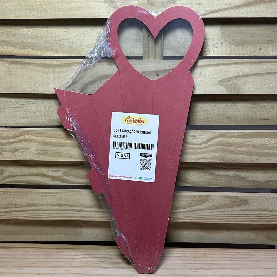 CONE CORACAO VERMELHO 5 UNI 641877