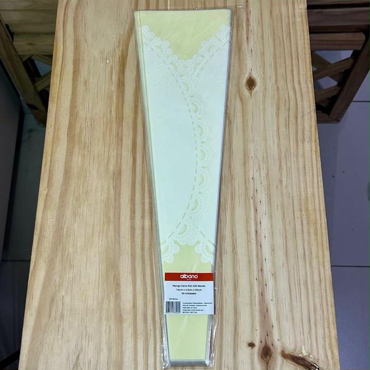 MANGA CONE POLI 450 RENDA 14CMX4,5CMX50CM 20PC OFF WHITE 38400