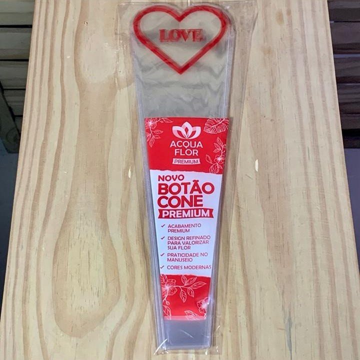 BOTAO CONE CRISTAL DEC CORAC LVE YOU C/50 44X12,5X4,5 158369