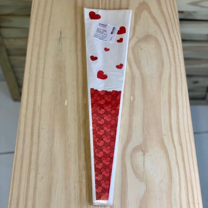 BOTAO CONE PEROL CUORE VERMELHO 12X3X50CM 100UN 392540