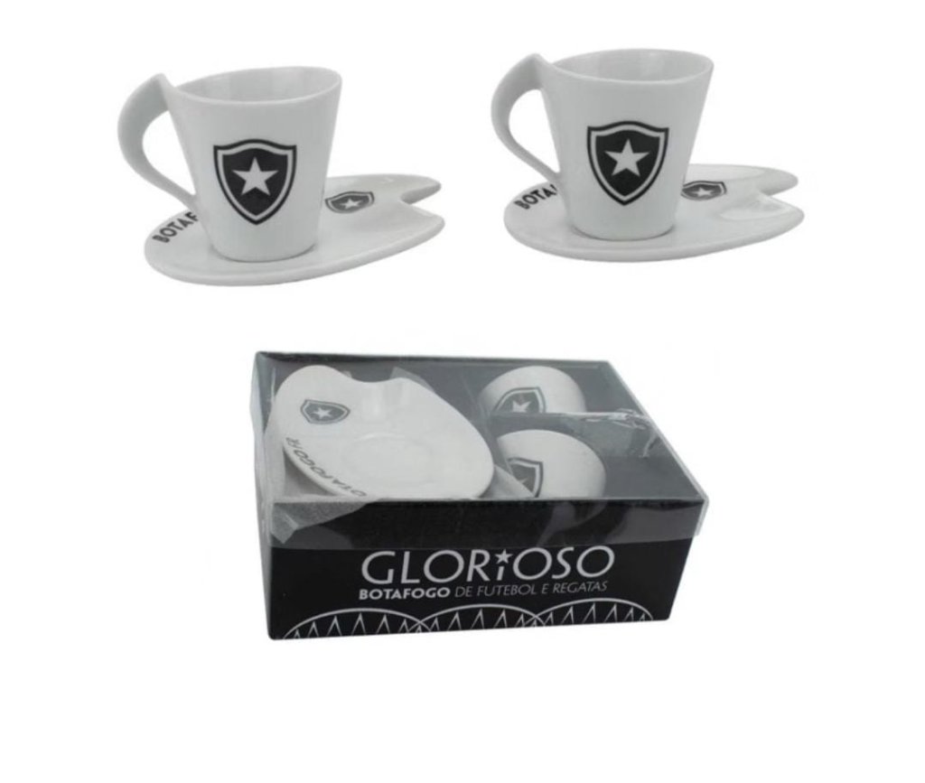 CONJUNTO XICARA PORC COM 2 BOTAFOGO F136-8