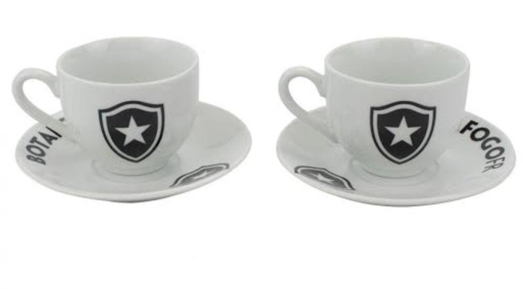 CONJUNTO XICARA PORC COM 2 BOTAFOGO PY25A-8