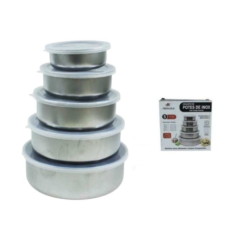 CONJUNTO POTE INOX COM 5 4362