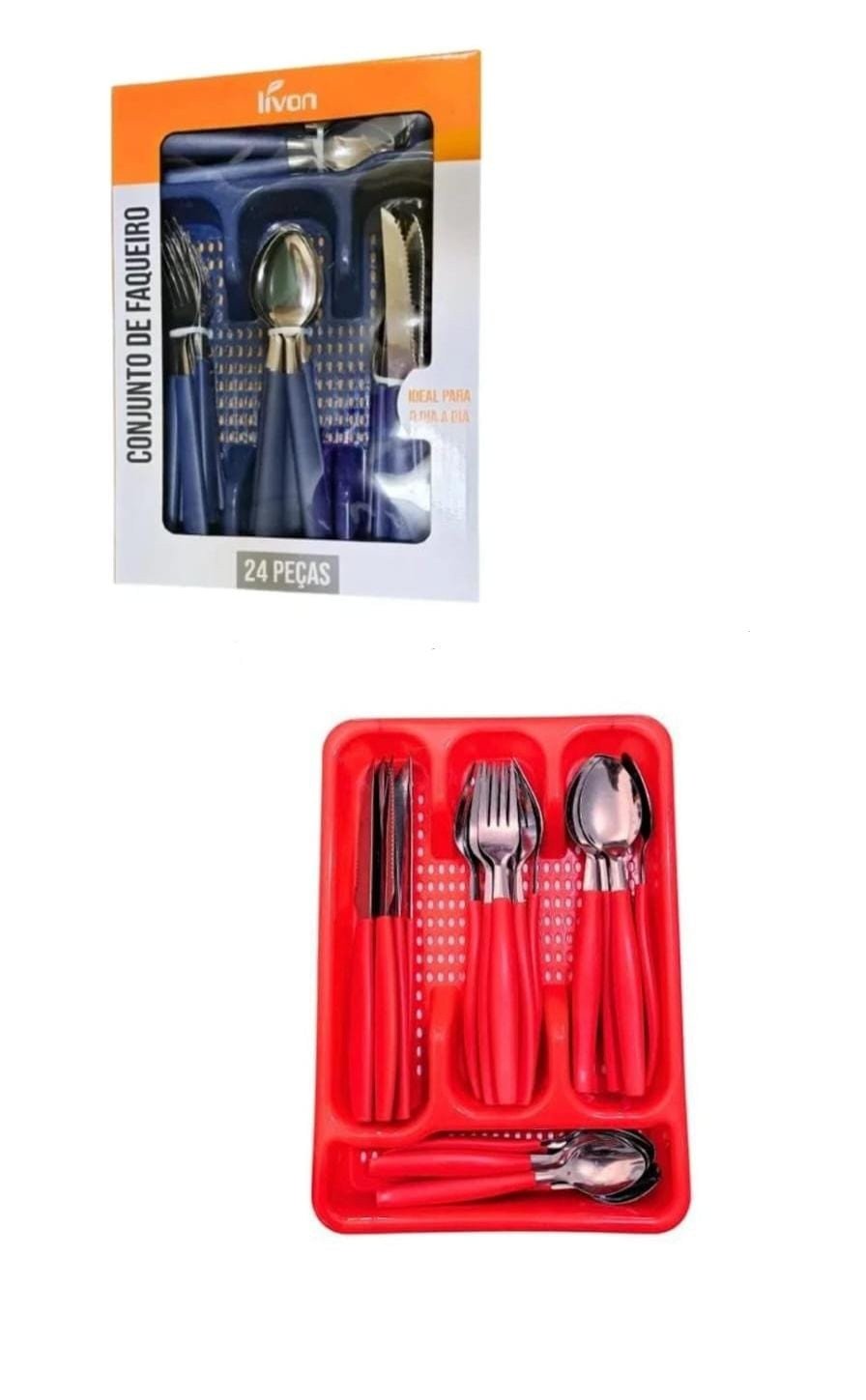 CONJUNTO DE FAQUEIRO 24 PEÇAS 6712/6713