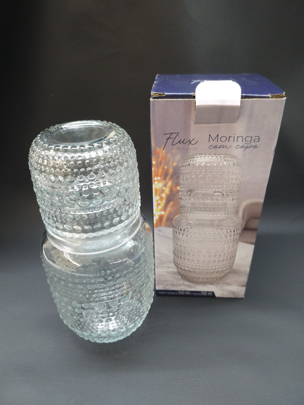 MORINGA VIDRO COM COPO F0519