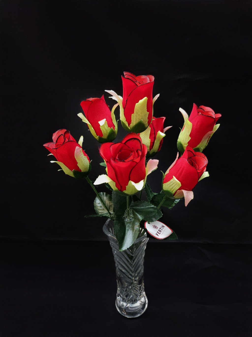 BUQUE ROSA VELUDO COM 7 FLORES 10277