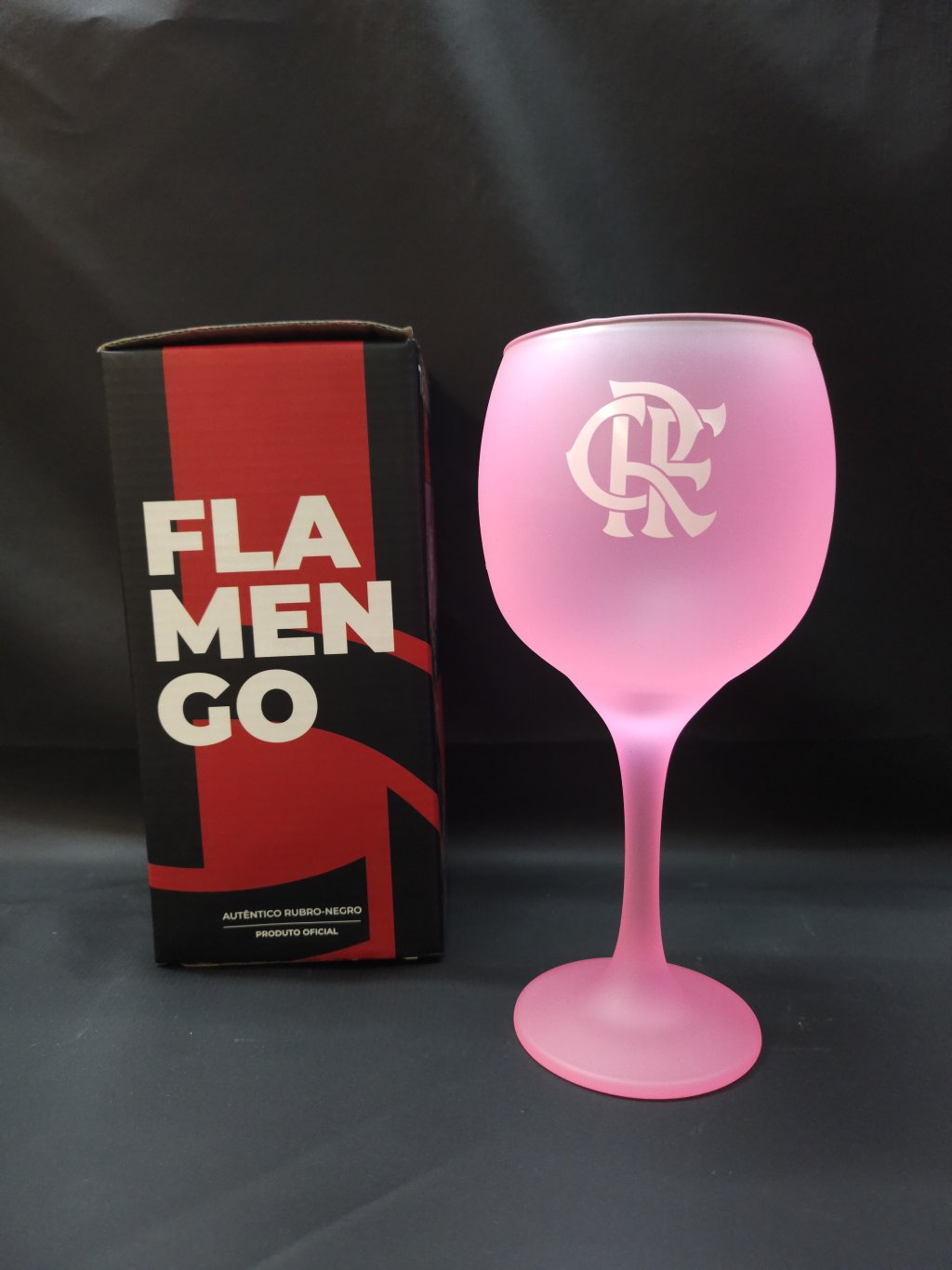 TAÇA ROSA DE VIDRO FLAMENGO 615ML 809433