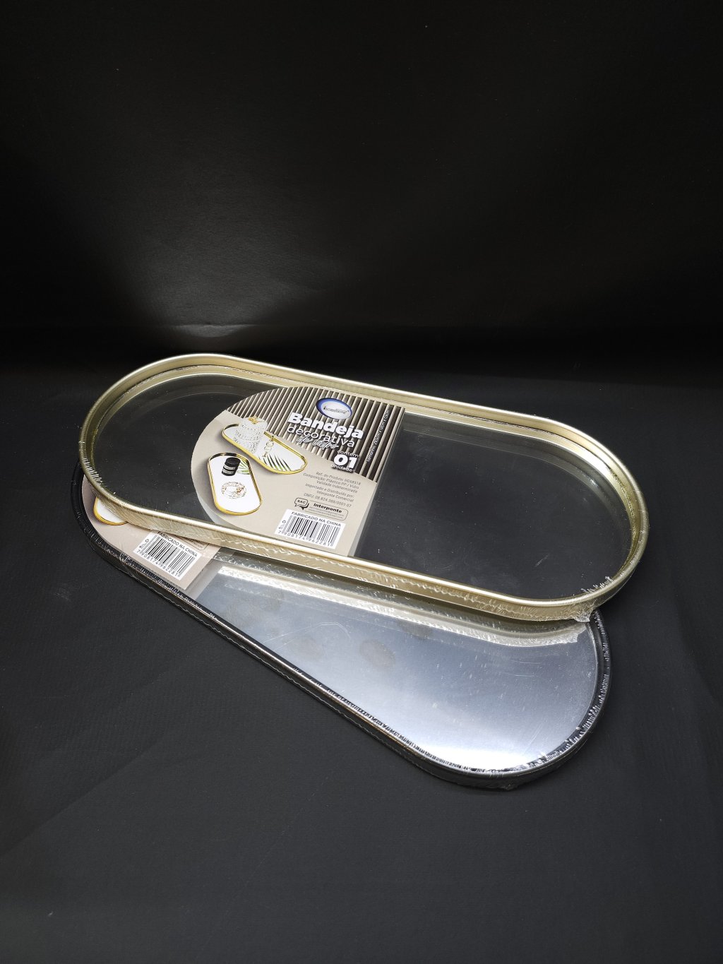 BANDEJA ESPELHO 29,5 X 12 CM HD68518