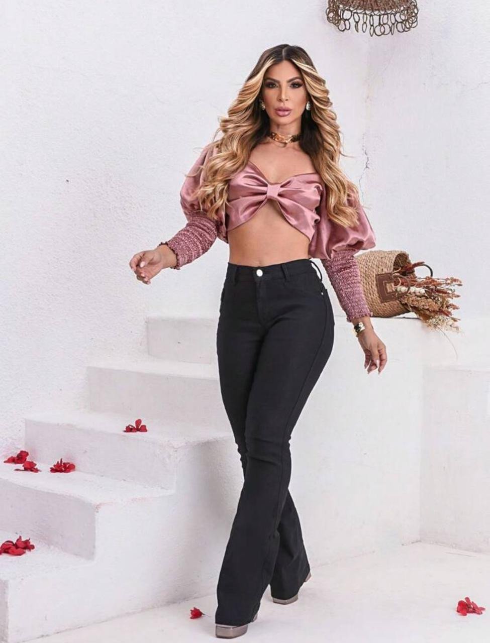 CALÇA FLARE COR