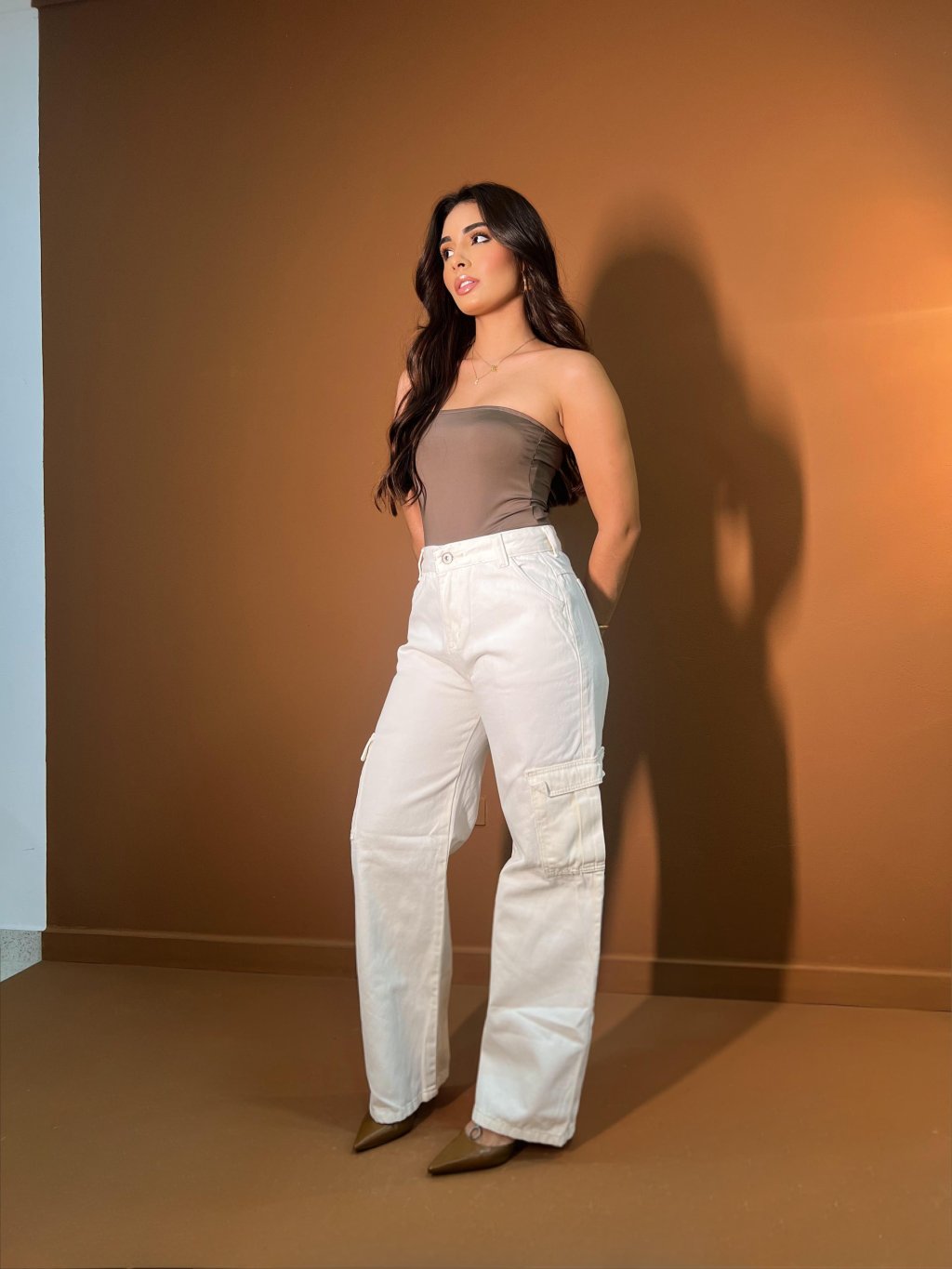 CALÇA WID LEG CARGO COR