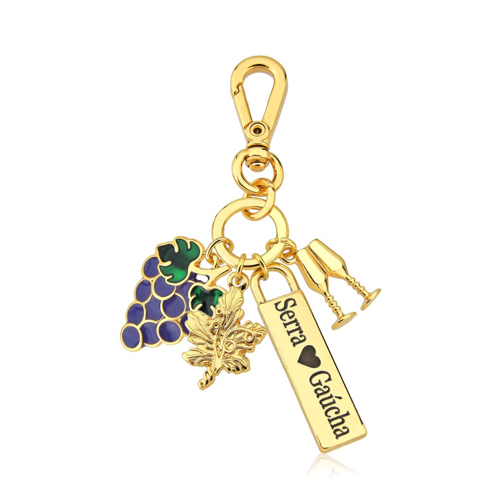 Chaveiro Personalizado Uva & Vinho Premium