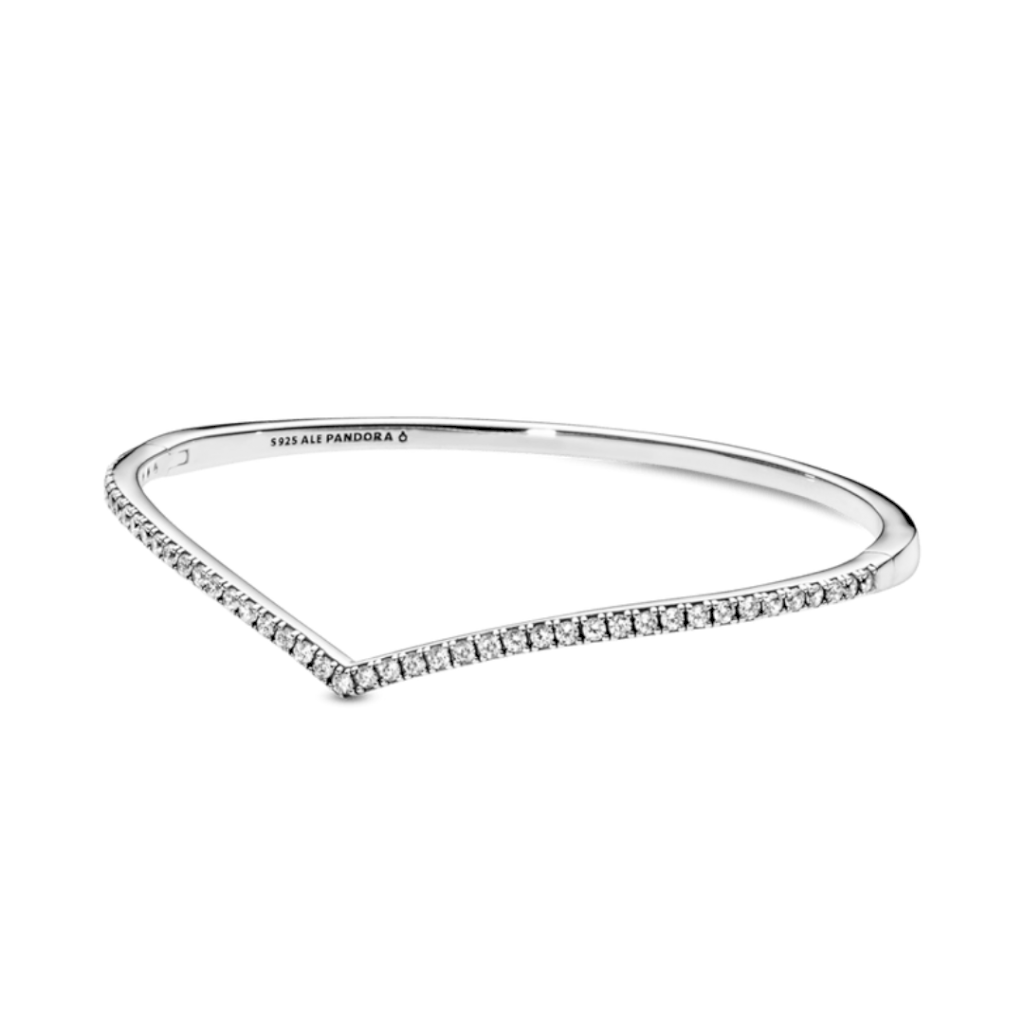 PULSEIRA RÍGIDO BRILHANTE PAN - PRATA 925