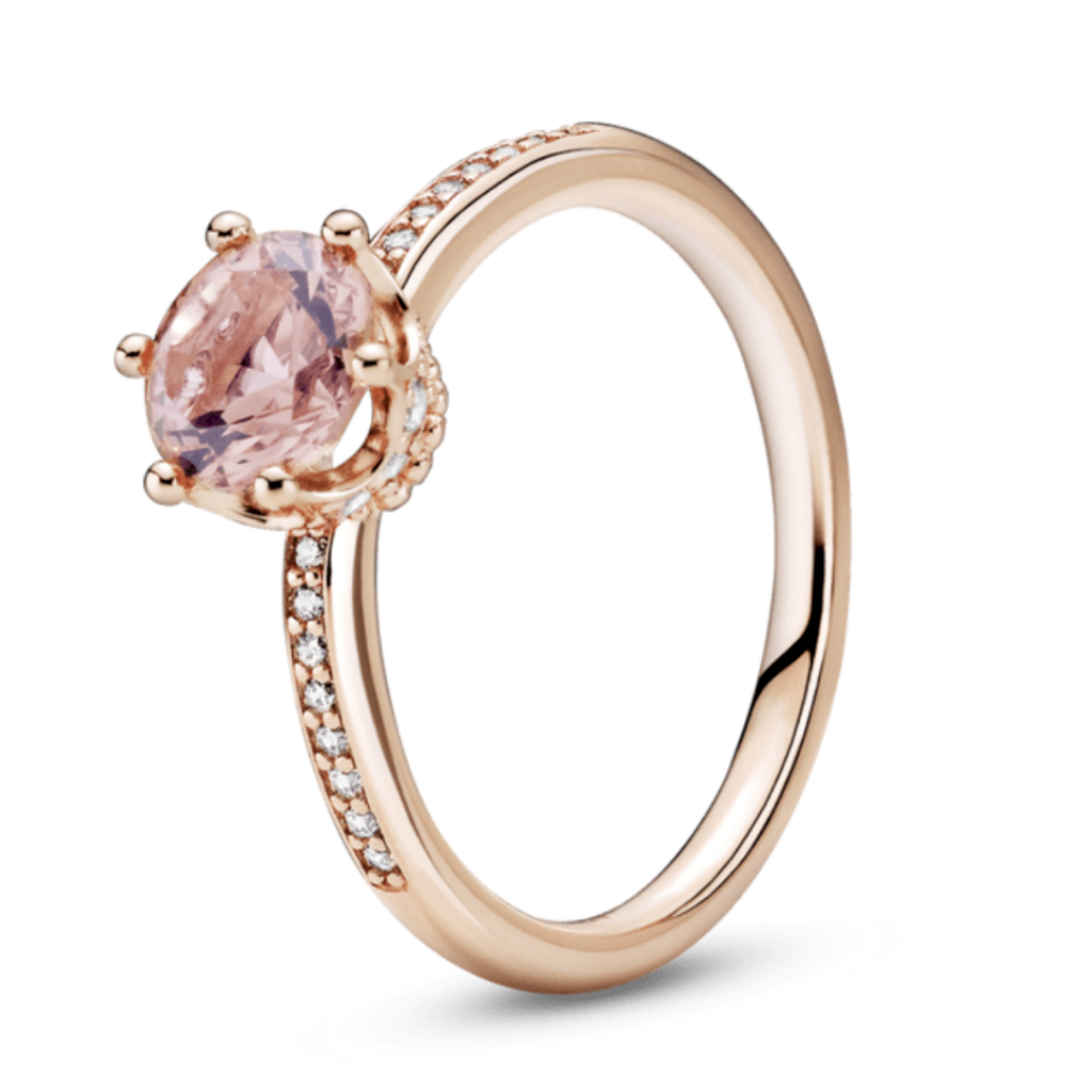 ANEL SOLITARIO COROA PAN - BANHADO A OURO