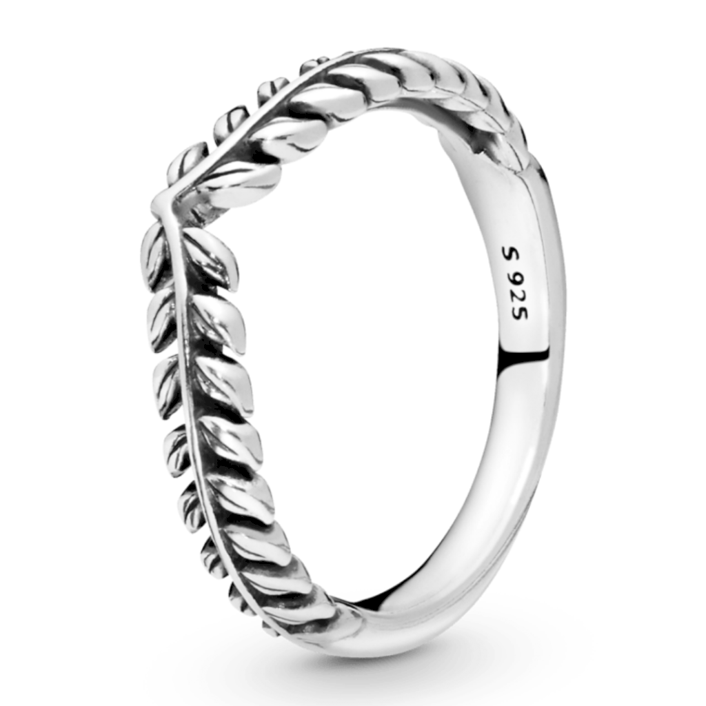 ANEL FOLHAS PAN - PRATA 925