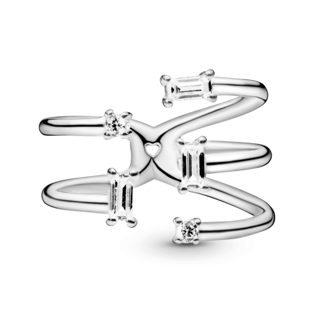 ANEL TRIO BRILHANTE PAN - PRATA 925