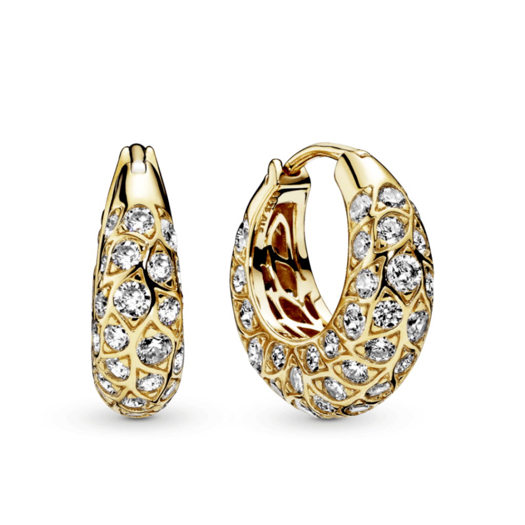 BRINCO FOLHAS BRILHANTES PAN - BANHADO A OURO