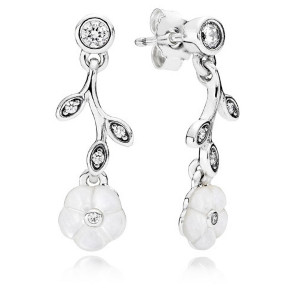 BRINCO FLOR PAN PENDENTE - PRATA 925