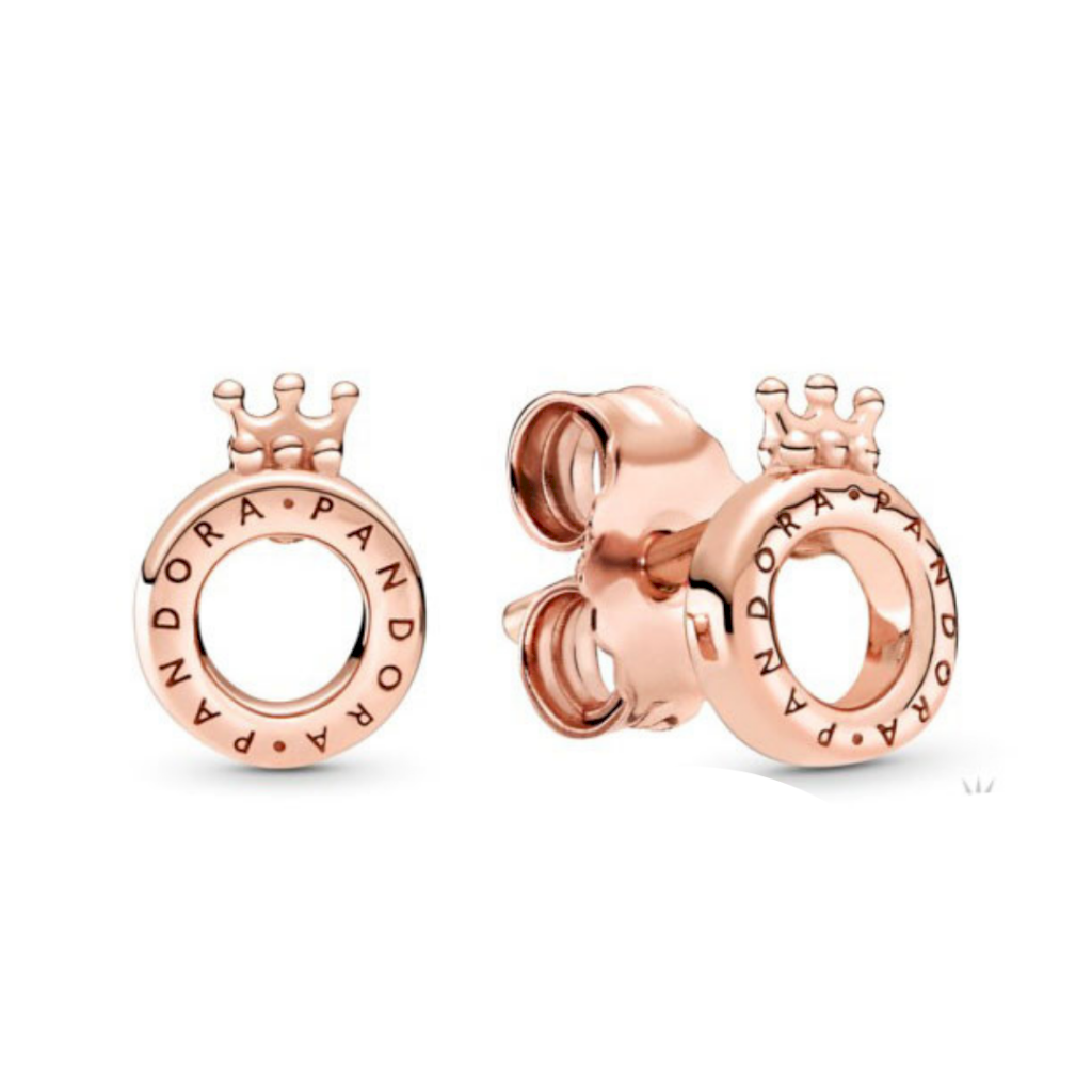 BRINCO COROA PAND ROSE - BANHADO A OURO