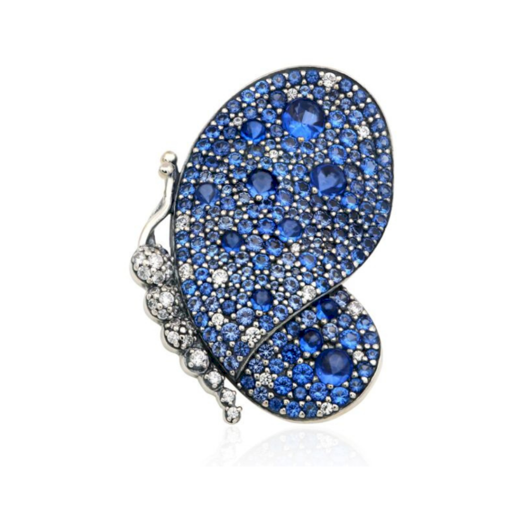 PINGENTE BORBOLETA BLUE PAN - PRATA 925