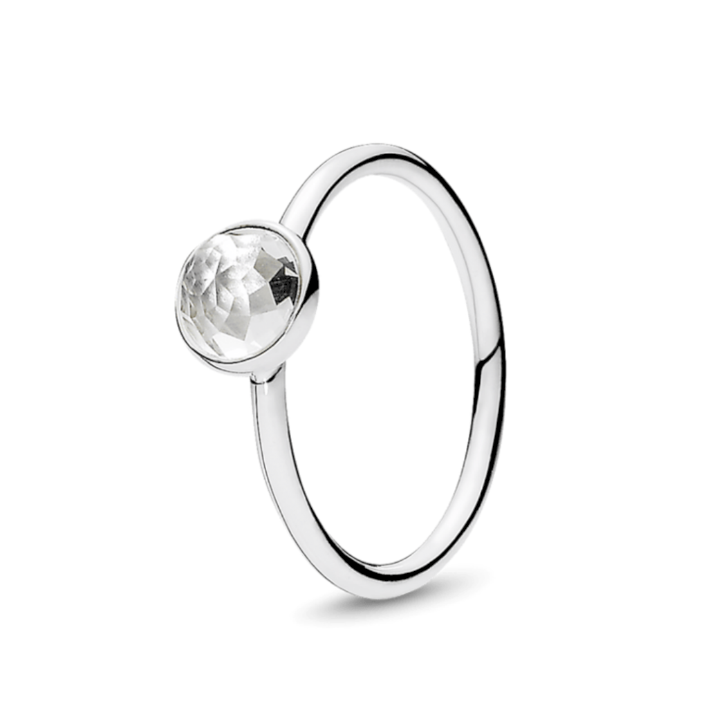 ANEL CIRCULO BRANCO PAN - PRATA 925