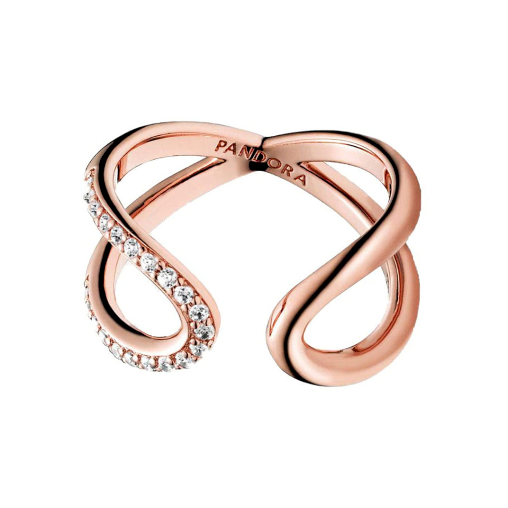 ANEL ROSE INFINITO PAN - BANHADO A OURO